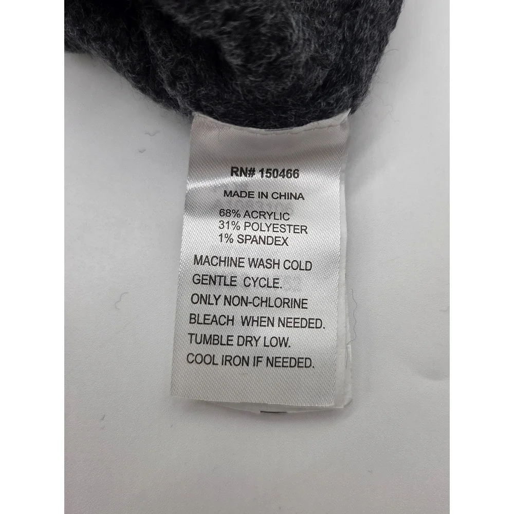 Market & Spruce Women's XL Charcoal Gray Knit Crewneck Sweater NWT 101-784